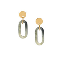 Load image into Gallery viewer, Open Link Natural Horn Drop Earring - Gold