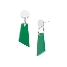 Load image into Gallery viewer, BRANCH Buffalo Horn LACQUERED DROP EARRING - SILVER