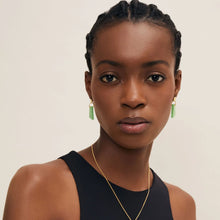 Load image into Gallery viewer, BRANCH Buffalo Horn LACQUERED DROP EARRING - SILVER