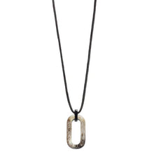 Load image into Gallery viewer, Black Rectangle Horn & Cord Pendant