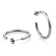 Load image into Gallery viewer, ROUND HOOP TITANIUM EARRINGS