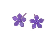 Load image into Gallery viewer, FIVE PETAL FLOWER TITANIUM PENDANT Studs