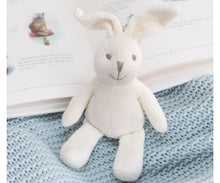 Load image into Gallery viewer, KNITTED ORGANIC COTTON White Bunny Baby Rattle