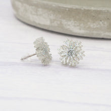 Load image into Gallery viewer, Holographic glitter snowflake small studs