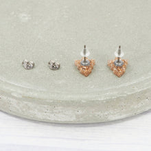 Load image into Gallery viewer, Gold Christmas tree studs