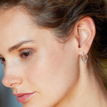 Load image into Gallery viewer, Entwine Twine Link Hoop Earrings SMALL