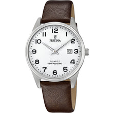Load image into Gallery viewer, Festina Men's Watch Classic Leather Black  TWO HANDS DATE