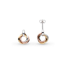 Load image into Gallery viewer, Bevel Trilogy Golds Link Stud Earrings