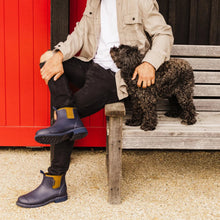 Load image into Gallery viewer, Bobbi Wellington Boot // Oxford Blue & Tan