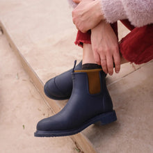 Load image into Gallery viewer, Bobbi Wellington Boot // Oxford Blue & Tan