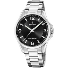 Load image into Gallery viewer, FESTINA MEN'S BLACK SOLAR ENERGY STAINLESS STEEL