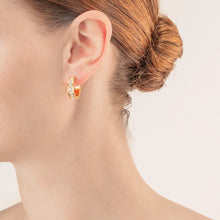 Load image into Gallery viewer, Earrings creole 20 stainless steel & crystals silver crystal