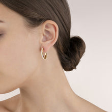Load image into Gallery viewer, Earrings creole 20 stainless steel  & crystals pavé crystal