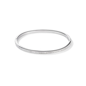Bangle stainless steel  & crystals pavé crystal slim