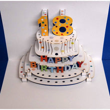 Load image into Gallery viewer, Forever POP UP Happy Birthday Age Cards - 16 to 100