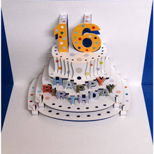 Load image into Gallery viewer, Forever POP UP Happy Birthday Age Cards - 16 to 100
