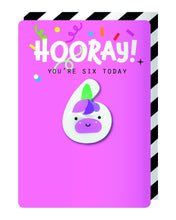 Load image into Gallery viewer, Hooray! Birthday Age magnet card