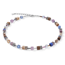 Load image into Gallery viewer, GeoCUBE® Necklace  blue-brown-lilac