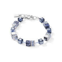 Load image into Gallery viewer, GeoCUBE® Bracelet sodalite & haematite blue