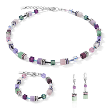 Load image into Gallery viewer, GeoCUBE® Earrings lilac-green