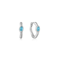 Load image into Gallery viewer, Turquoise wave huge hoop Earrings