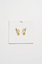 Load image into Gallery viewer, Minimal Daisy Drop Earrings- Gold Plated