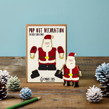Load image into Gallery viewer, POP out card with wood Christmas decoration