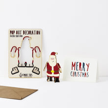 Load image into Gallery viewer, POP out card with wood Christmas decoration