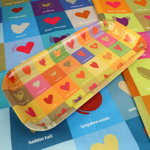 Load image into Gallery viewer, Peak District tea towel hearts of the park