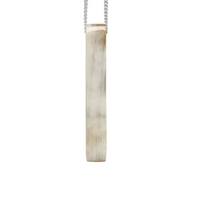 Load image into Gallery viewer, BRANCH Buffalo White Horn Rectangle Pendant - Silver
