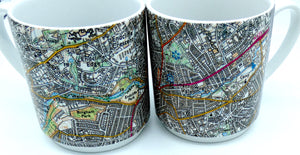 Sheffield map 11oz ceramic mug - 3 designs available