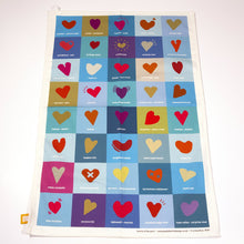 Load image into Gallery viewer, Peak District tea towel hearts of the park