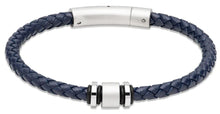 Load image into Gallery viewer, Leather Bracelet with MATTE POLISHED CLASP AND DECORATION  b510
