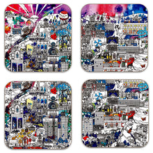 Load image into Gallery viewer, Sheffield Skyline coasters set of 4
