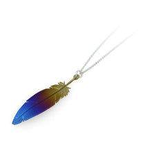 Load image into Gallery viewer, LOVEBIRD FEATHER TITANIUM NECKLACE