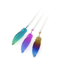 Load image into Gallery viewer, LOVEBIRD FEATHER TITANIUM NECKLACE