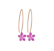 Load image into Gallery viewer, HOOK AND FIVE PETAL FLOWER TITANIUM EARRINGS