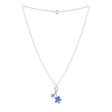 Load image into Gallery viewer, DOUBLE FIVE PETAL FLOWER TWIST TITANIUM NECKLACES