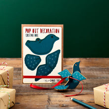 Load image into Gallery viewer, POP out card with wood Christmas decoration
