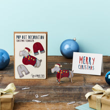 Load image into Gallery viewer, POP out card with wood Christmas decoration