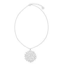 Load image into Gallery viewer, Hortensia Silver Plated short Pendant | RAS Jewellery on white background| ORA Gallery Sheffield