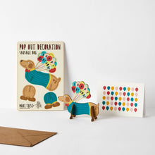 Load image into Gallery viewer, THE POP OUT CARD COMPANY - Happy Birthday Sausage Dog Card