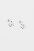 Load image into Gallery viewer, Butterly Charm Hoop Earrings Silver Plated