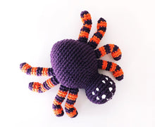 Load image into Gallery viewer, FAIR TRADE CROCHET COTTON SPIDER BABY RATTLE