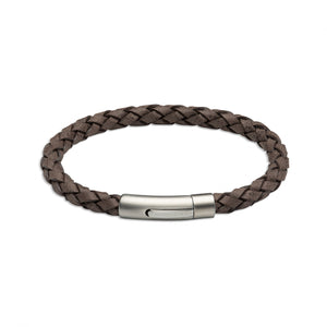 Leather Bracelet with MATTE POLISHED CLASP B492 B473