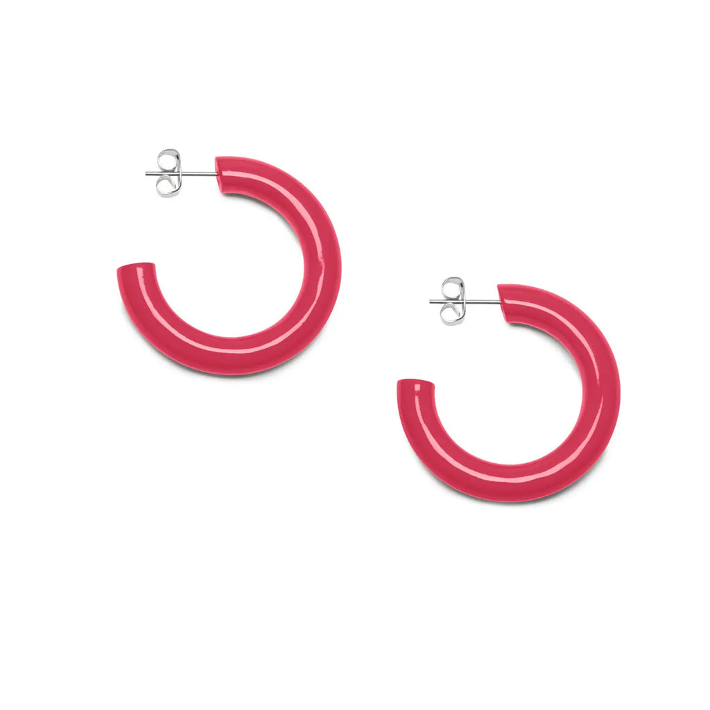 BRANCH Rounded Horn Hoop - Brown Natural