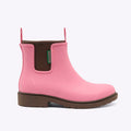 Merry People Bobbi wellington boot in Musk Pink, side view
