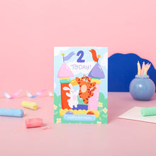 Load image into Gallery viewer, 2nd Birthday Card – Bouncy Castle Theme for Kids
