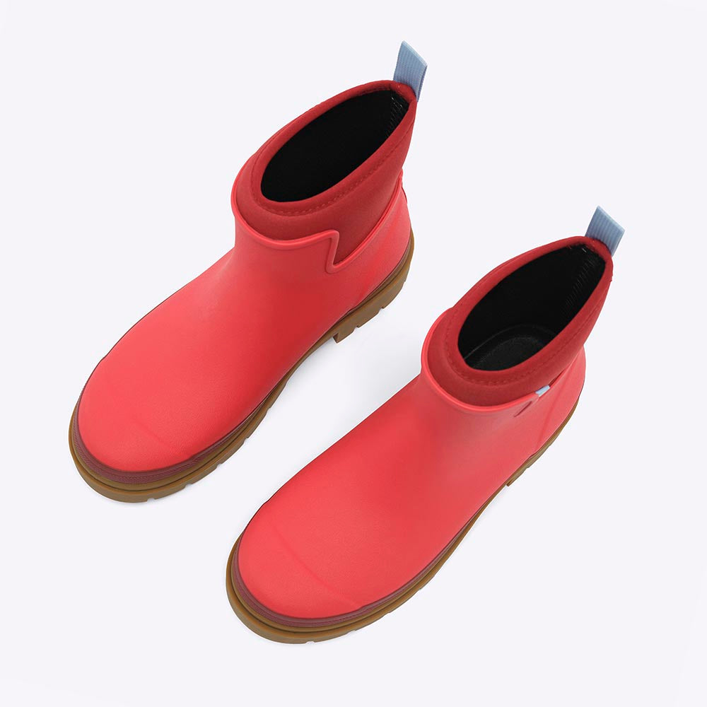 Merry People Tully wellington boot in Chilli Red, high angle view