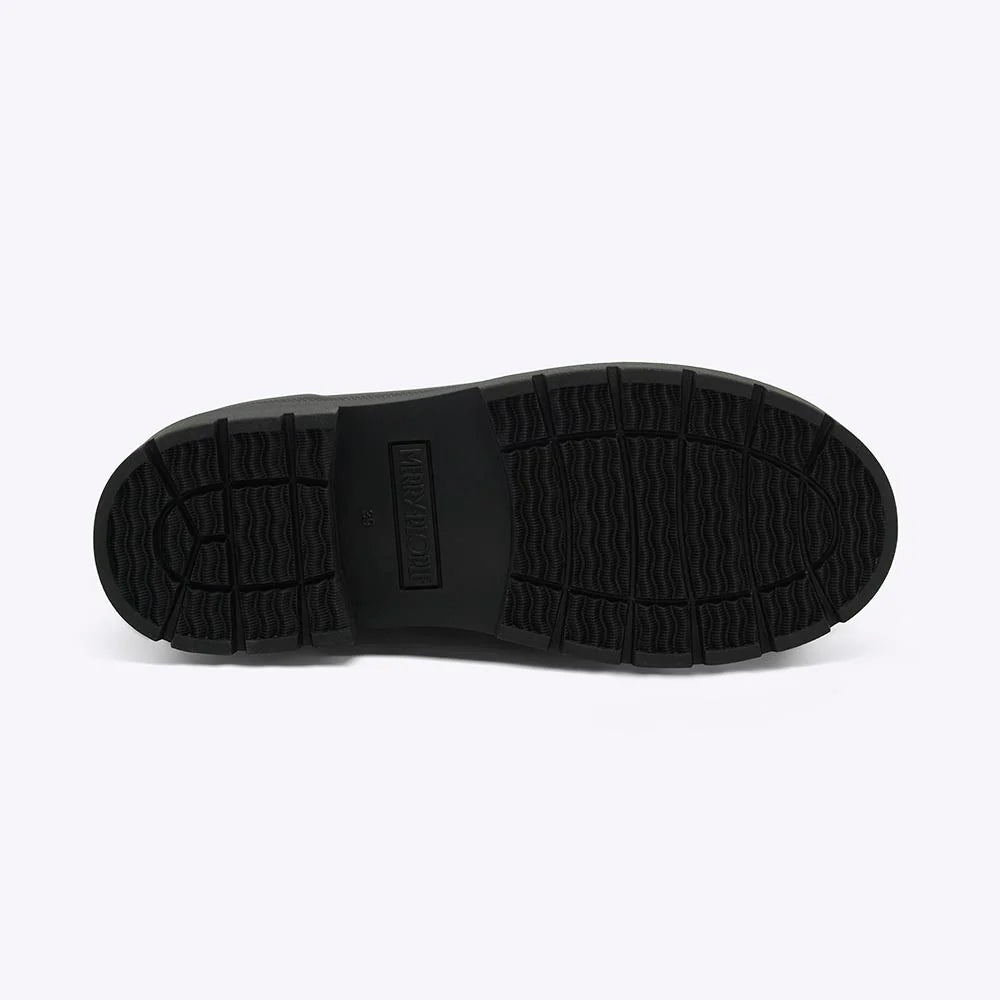 Merry People Tully wellington boot in Midnight, sole view